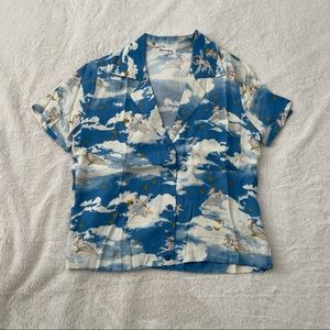 REFORMATION ANGEL PRINT SHIRT (NEW W/O TAG)